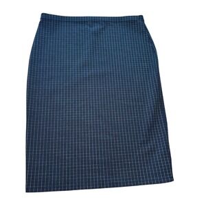 Max Studio Women's black Plaid Midi Pencil Skirt‎ Career Office L